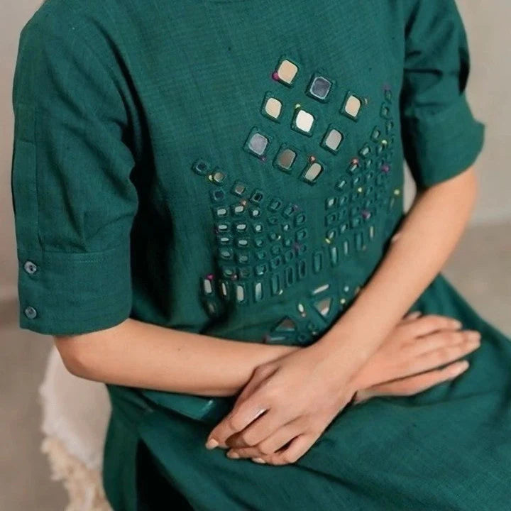 Sophia - Embroidered Mirror Work 2pc suit