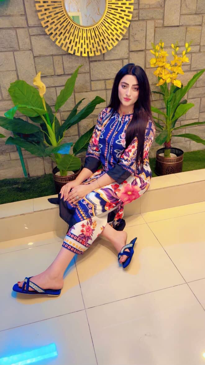 Kashish - Stitched 2Pc Kaftan style printed Suit - Premium Swiss Lawn