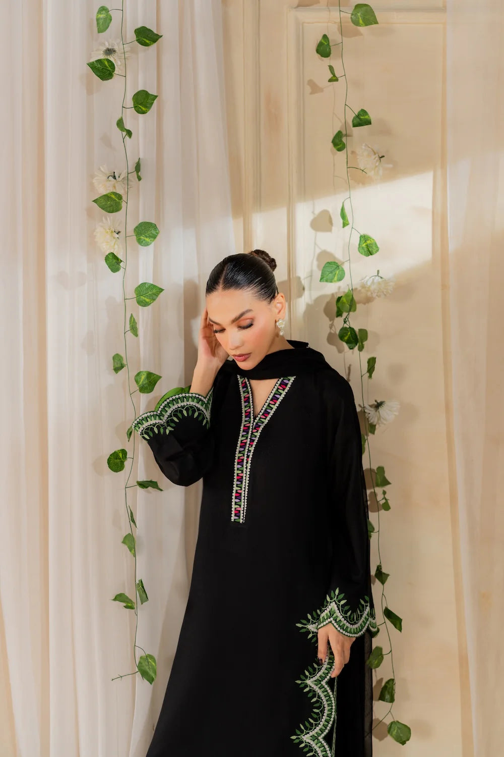 Shanaya - 3pc Embroidred Suit - Premium Fabric