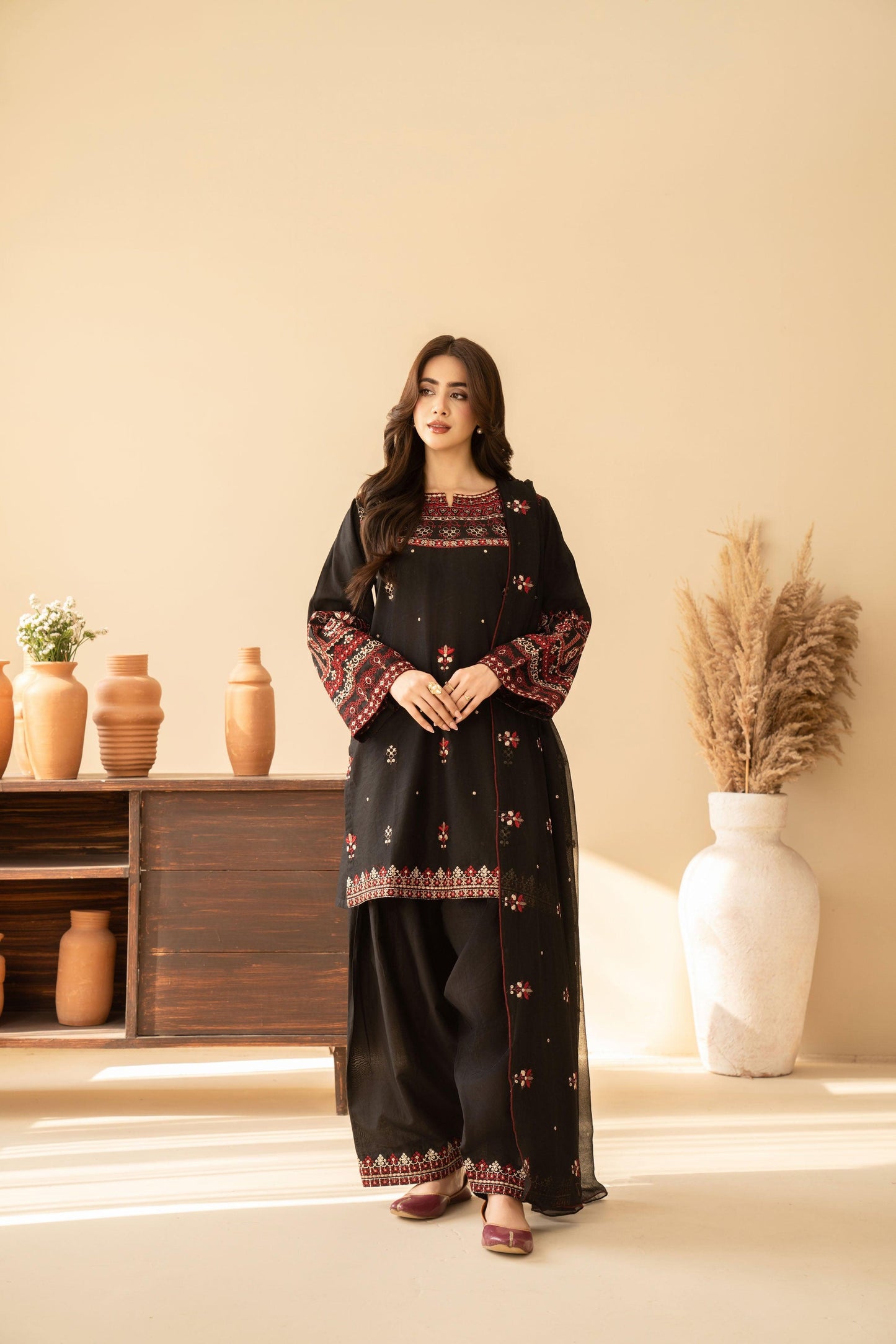 Elif - 3pc Embroidred Suit