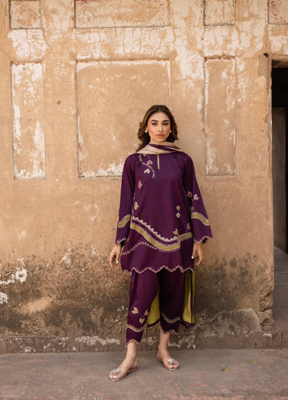 Mahrukh - 2Pc Embroidred Suit - Premium Linen