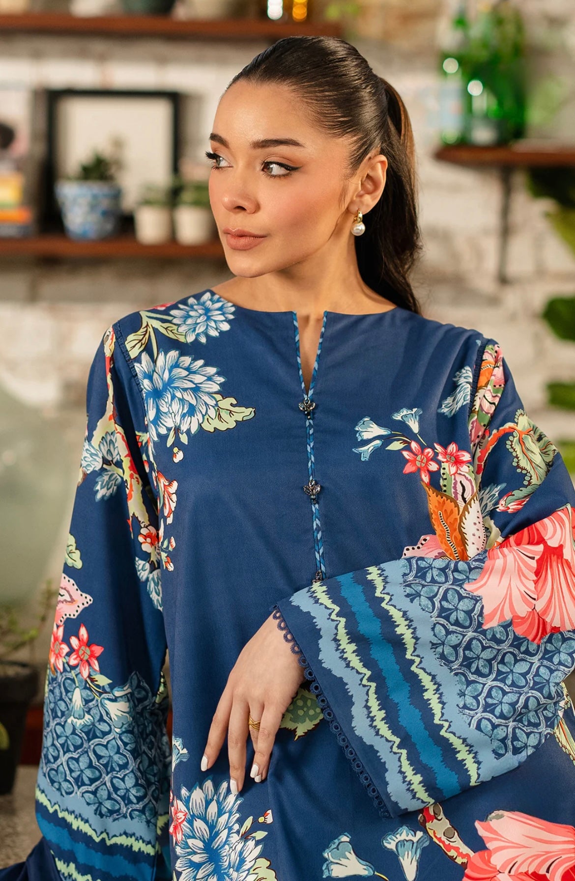 Nawal - Stitched 2Pc printed Suit - Premium Silk