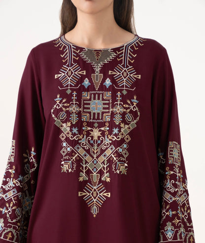 Nida - 3pc Embroidered Suit - Premium Fabric