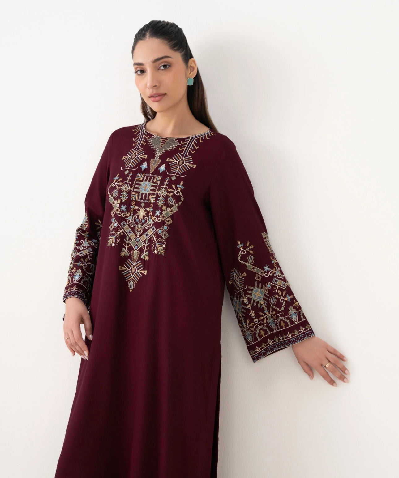 Nida - 3pc Embroidered Suit - Premium Fabric