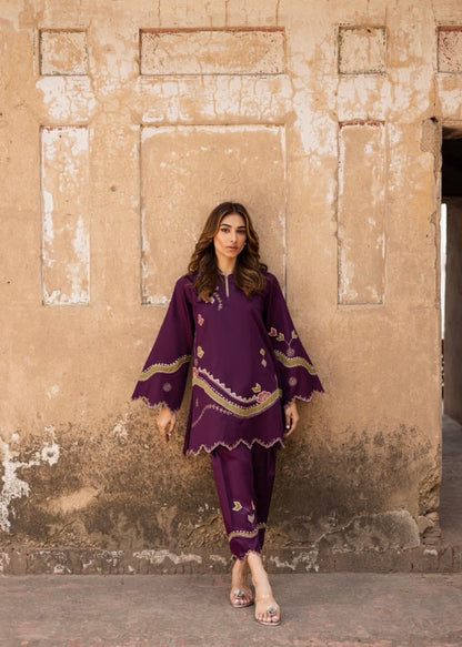 Mahrukh - 2Pc Embroidred Suit - Premium Linen