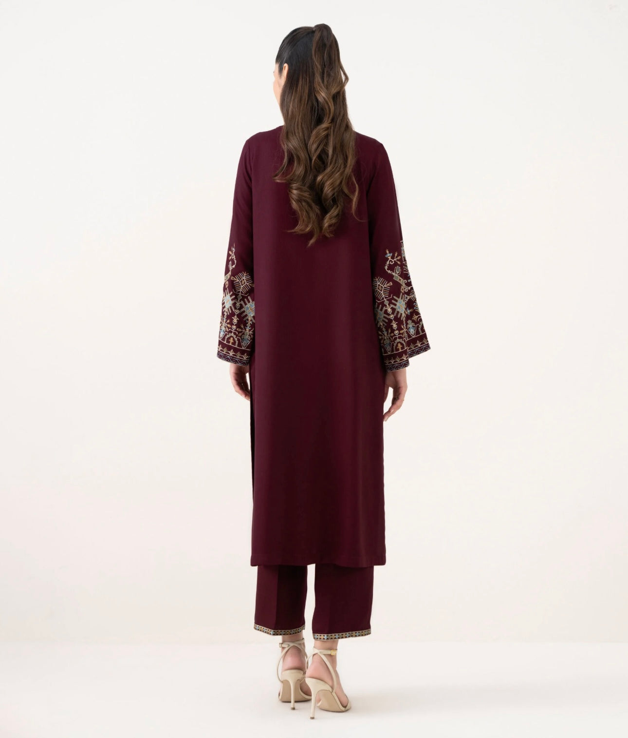 Nida - 3pc Embroidered Suit - Premium Fabric