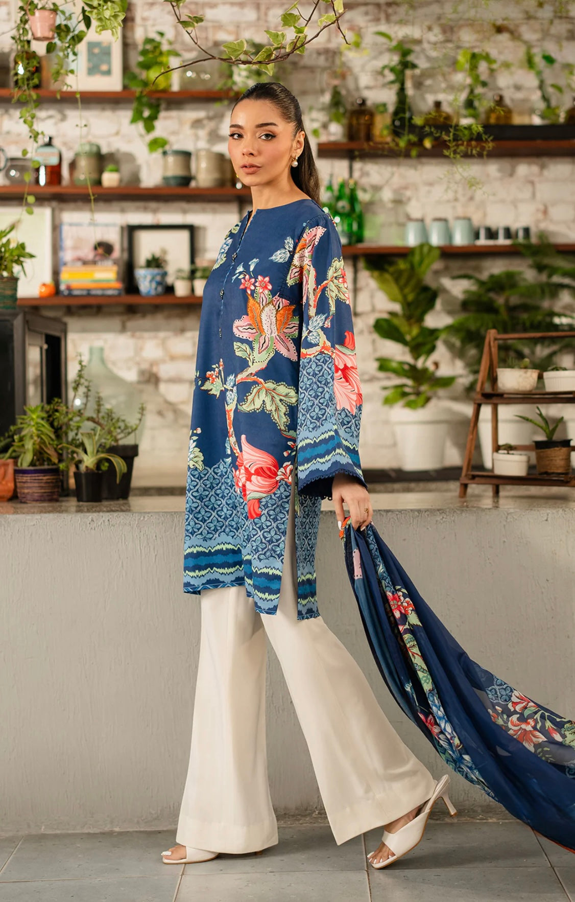 Nawal - Stitched 2Pc printed Suit - Premium Silk