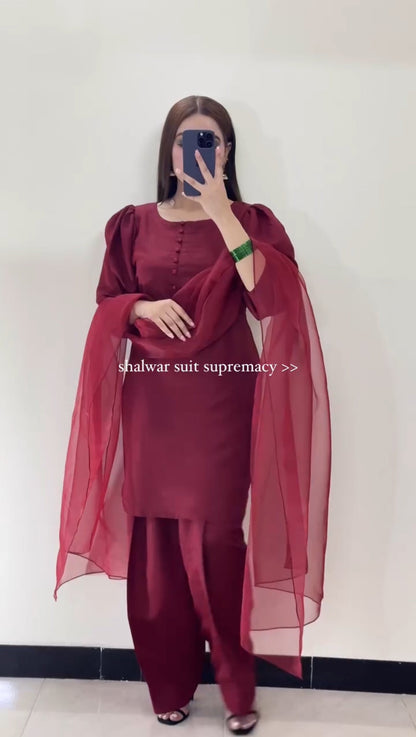 Jahania - Farshi Shalwar 3pc -Premium Linen