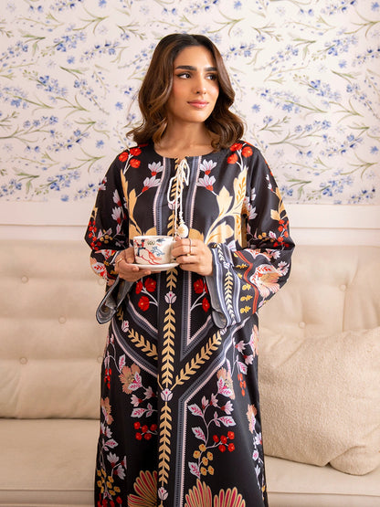 Nargis - Stitched 2pc Kaftan style printed Suit - Silk