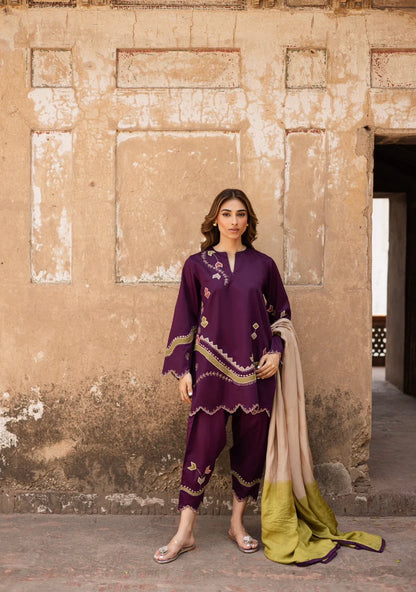 Mahrukh - 2Pc Embroidred Suit - Premium Linen