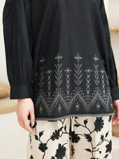 Areesha - Stitched 2Pc printed Suit - Premium Silk