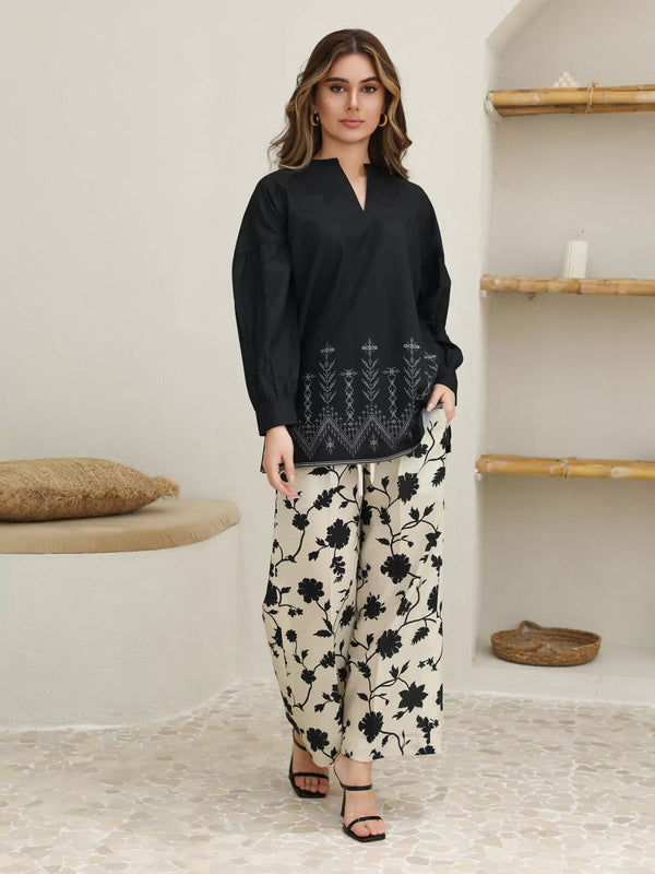 Areesha - Stitched 2Pc printed Suit - Premium Silk