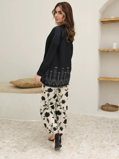 Areesha - Stitched 2Pc printed Suit - Premium Silk