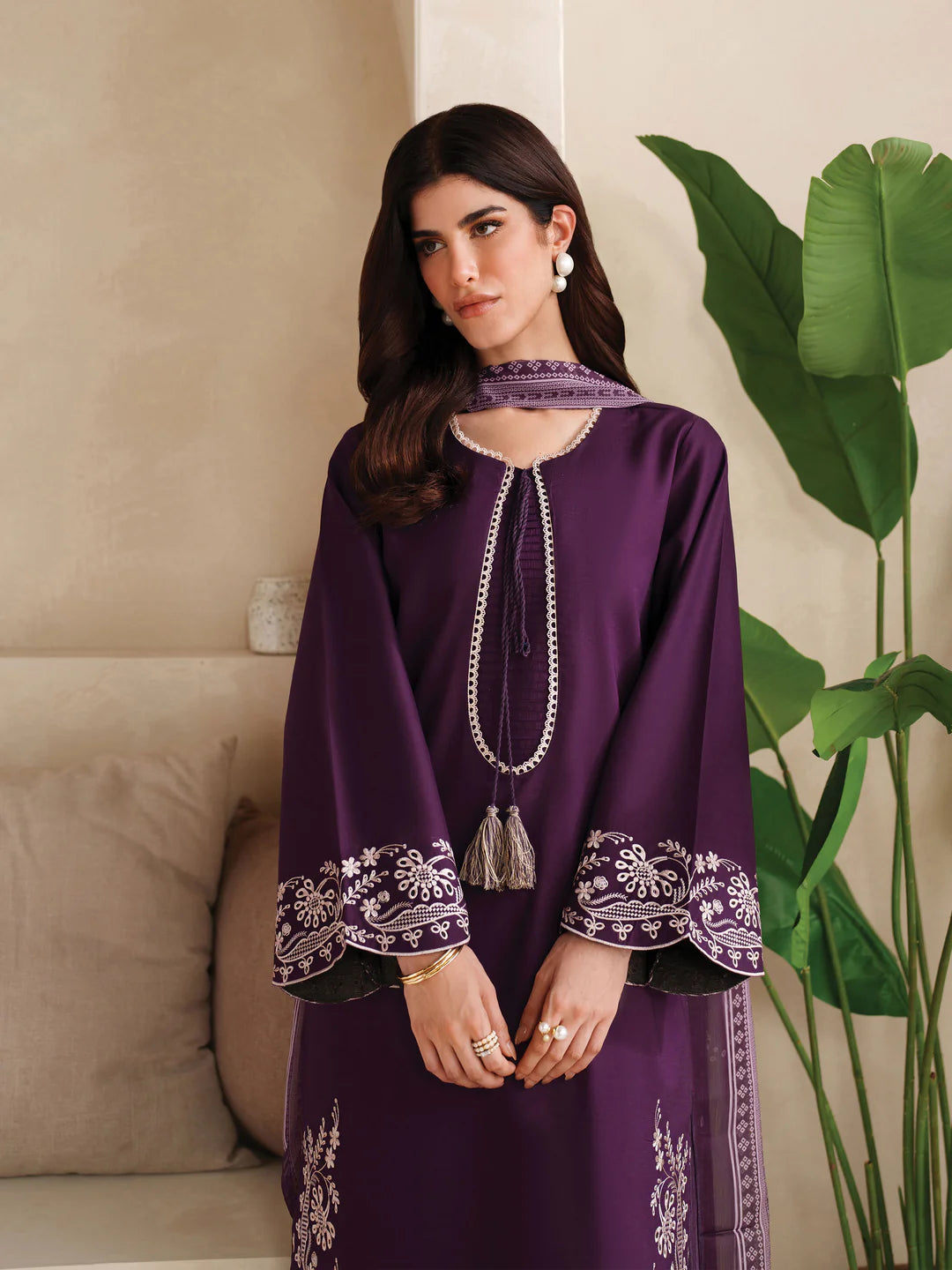 Kanza - 2Pc Embroidred Suit - Premium Linen Fabric
