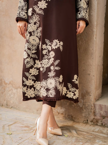 Mahzaib - 3pc Embroidred Suit - Premium Fabric