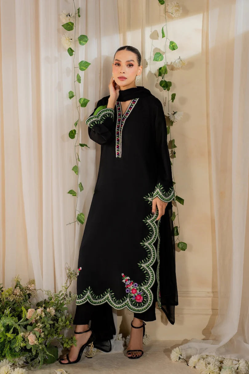 Shanaya - 3pc Embroidred Suit - Premium Fabric