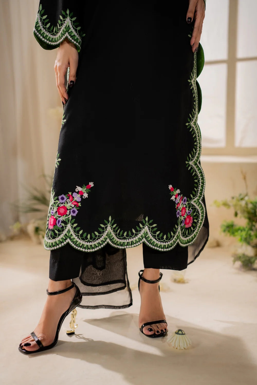 Shanaya - 3pc Embroidred Suit - Premium Fabric