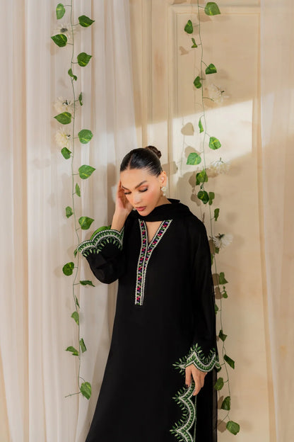 Shanaya - 3pc Embroidred Suit - Premium Fabric