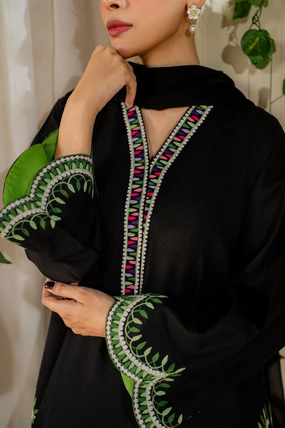 Shanaya - 3pc Embroidred Suit - Premium Fabric