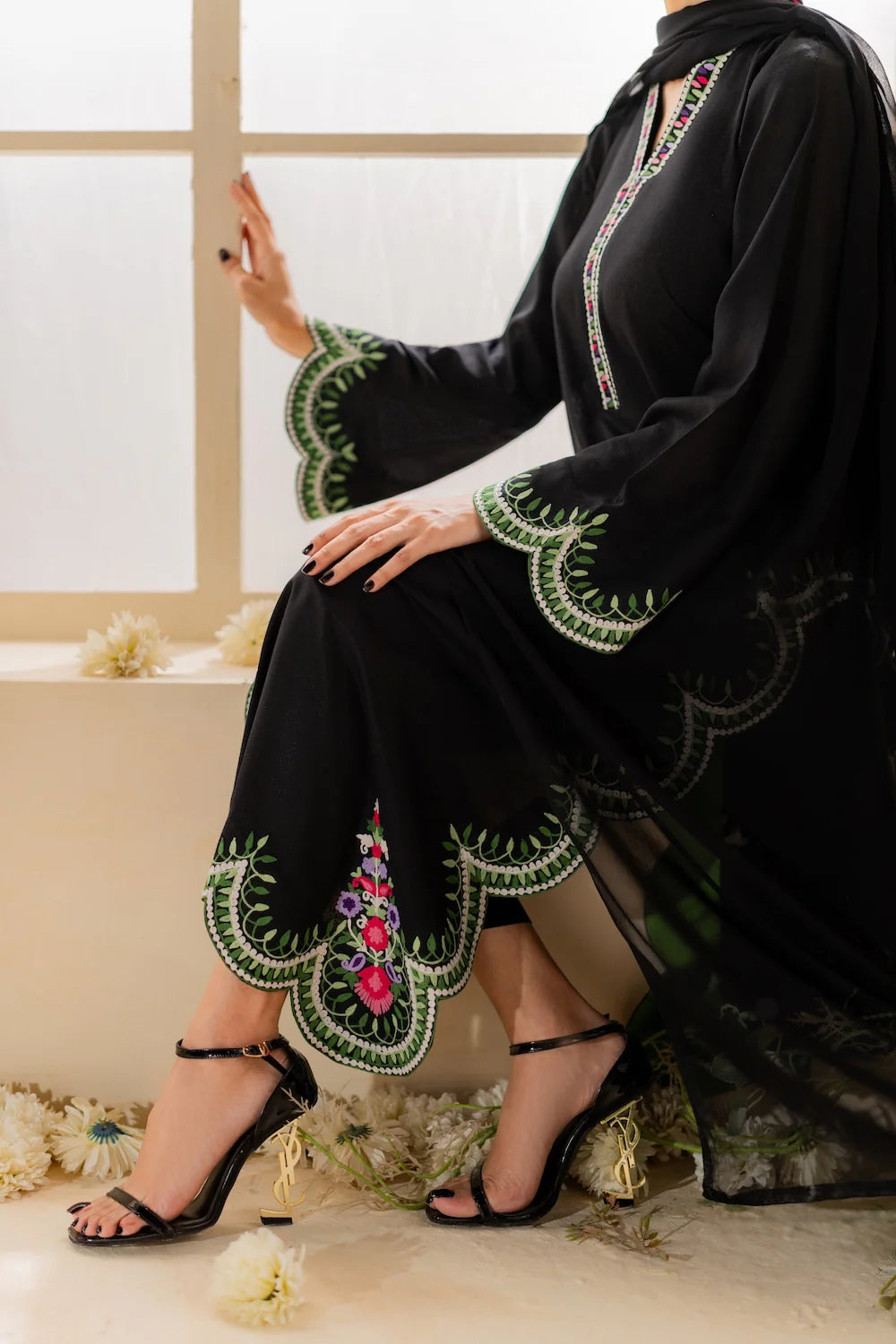 Shanaya - 3pc Embroidred Suit - Premium Fabric