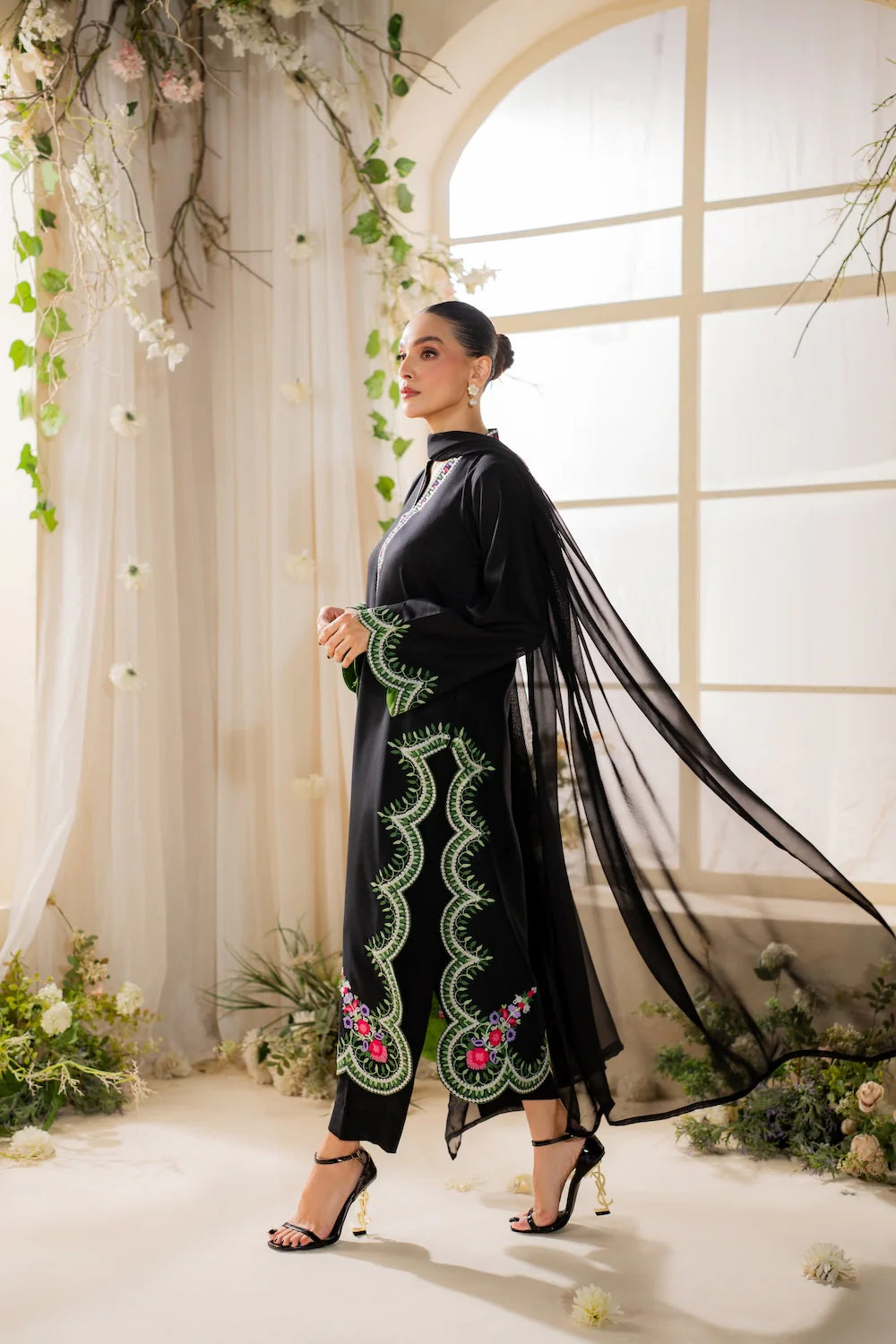 Shanaya - 3pc Embroidred Suit - Premium Fabric