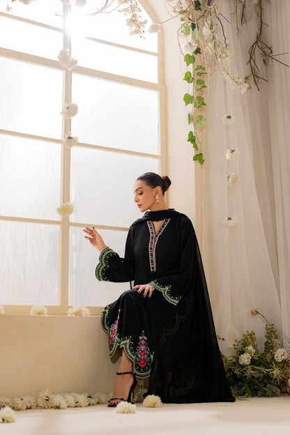 Shanaya - 3pc Embroidred Suit - Premium Fabric