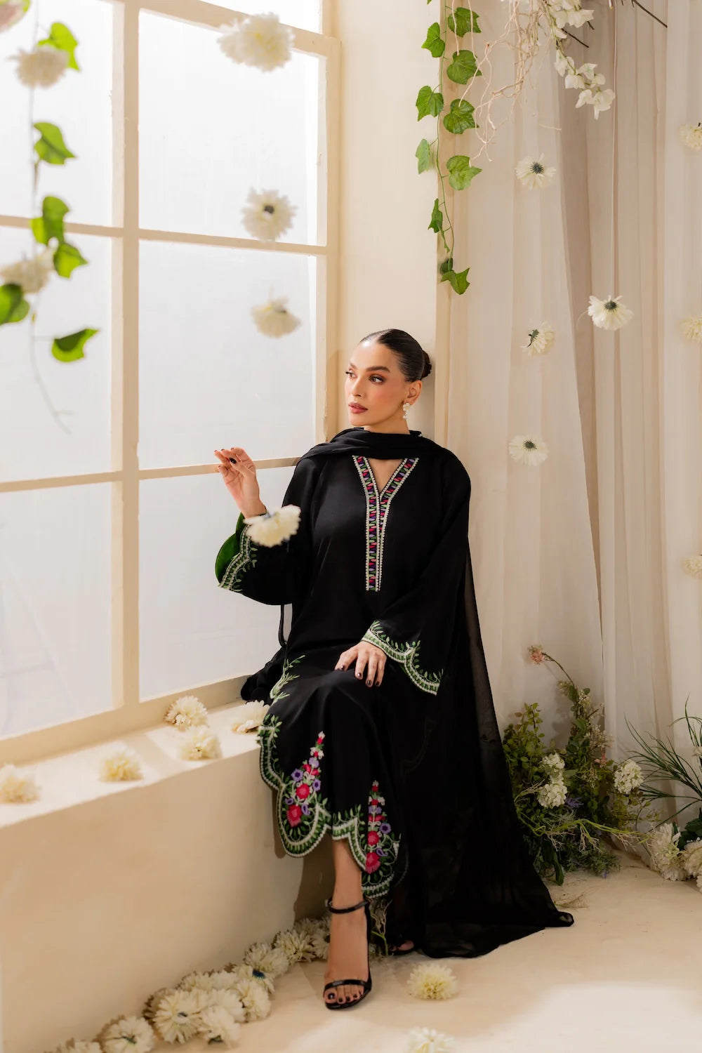 Shanaya - 3pc Embroidred Suit - Premium Fabric