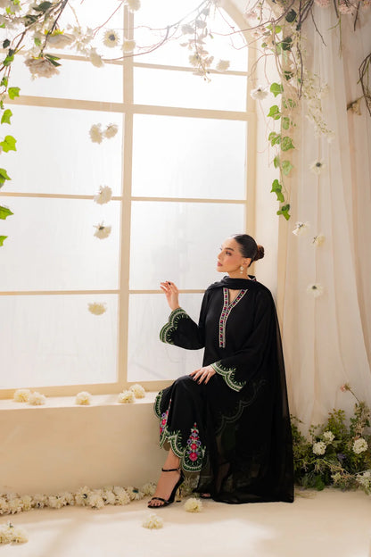 Shanaya - 3pc Embroidred Suit - Premium Fabric