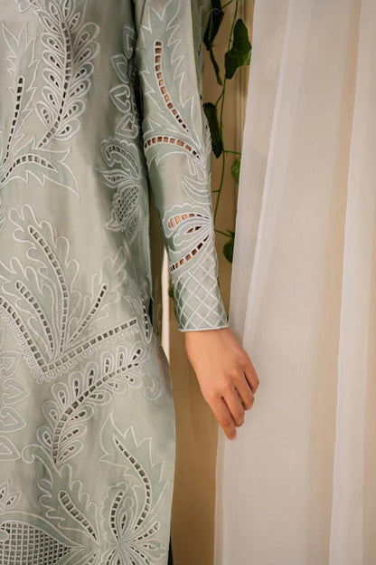 Sufaira - 3pc Cutwork Embroidred Suit - Premium Fabric