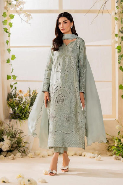 Sufaira - 3pc Cutwork Embroidred Suit - Premium Fabric