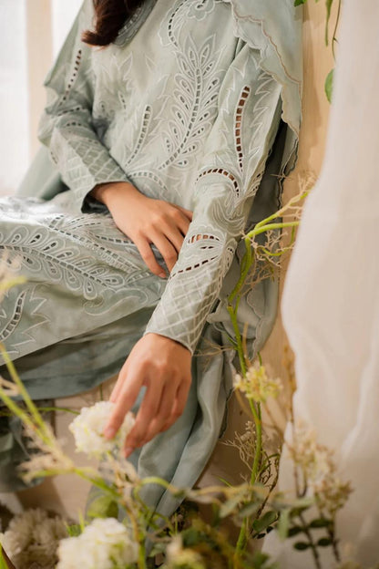 Sufaira - 3pc Cutwork Embroidred Suit - Premium Fabric